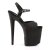 Pleaser Sandalia de Tacón FLAMINGO-809-2G Purpurina Negra EU-37 / US-7
