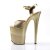 Pleaser Sandalia de Tacón FLAMINGO-809-2G Purpurina Dorado EU-35 / US-5