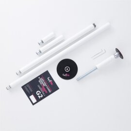 Lupit Pole Classic G2 45 mm Blanco Recubierto en Polvo 2,30 m - 2,80 m