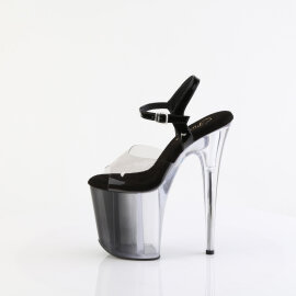 Pleaser FLAMINGO-808T-1 Sandalias de Plataforma Tono Claro Ahumado Negro EU-37 / US-7