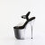 Pleaser FLAMINGO-808T-1 Sandalias de Plataforma Tono Claro Ahumado Negro EU-37 / US-7