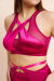 Lunalae Top Katherine Cross Over Satén Magenta L