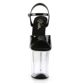 Pleaser Sandalia de Tacón FLAMINGO-809 Negro Transparente EU-40 / US-10