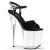 Pleaser Sandalia de Tacón FLAMINGO-809 Negro Transparente EU-37 / US-7