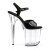 Pleaser Sandalia de Tacón FLAMINGO-809 Negro Transparente EU-37 / US-7