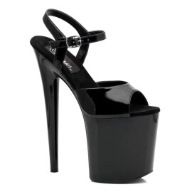 Pleaser Sandalia de Tacón FLAMINGO-809 Negro EU-37...