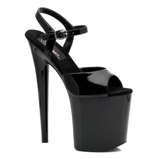 Pleaser Sandalia de Tacón FLAMINGO-809 Negro EU-38 / US-8