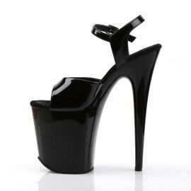 Pleaser Sandalia de Tacón FLAMINGO-809 Negro EU-38 / US-8