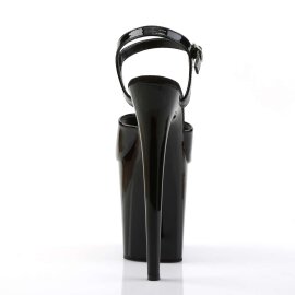 Pleaser Sandalia de Tacón FLAMINGO-809 Negro EU-38 / US-8