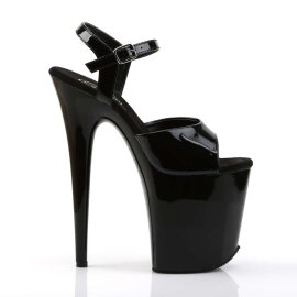 Pleaser Sandalia de Tacón FLAMINGO-809 Negro EU-38 / US-8
