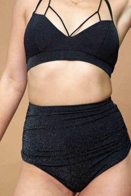 Zasha Polewear Pantalones Cortos Tiro Alto Faye Negro XS