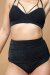 Zasha Polewear Pantalones Cortos Tiro Alto Faye Negro S