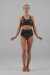 Juicee Peach Top Aria Negro & Dorado XL