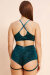 Lunalae Pantalones Cortos Lure You Tiro Alto Ocean Shimmer XL
