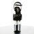 Pleaser Sandalia de Tacón FLAMINGO-809 Negro Charol Plata Metalizado EU-35 / US-5