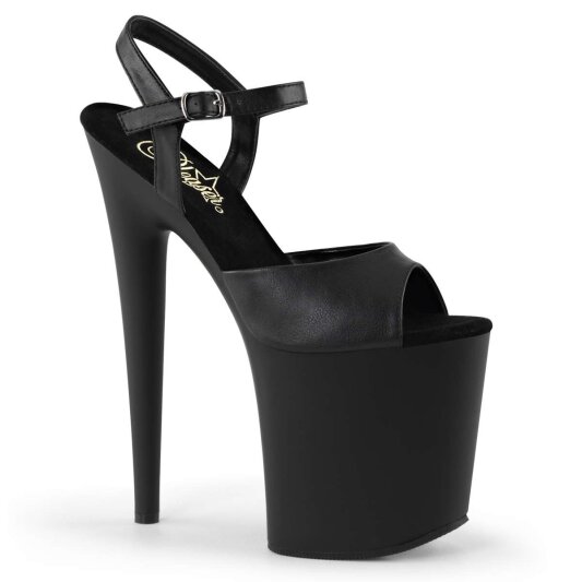 Pleaser Sandalia de Tacón FLAMINGO-809 Negro Sintético EU-35 / US-5