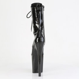 Pleaser FLAMINGO-1041GP Botines con Plataforma Charol Purpurina Negro EU-40 / US-10