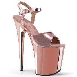 Pleaser Sandalia de Tacón FLAMINGO-809 Oro Rosado...