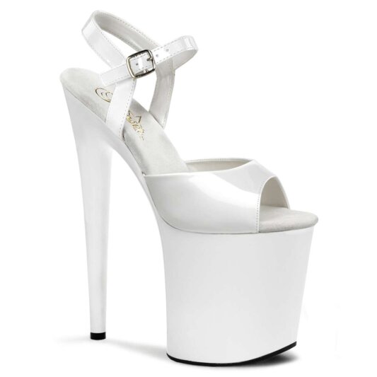 Pleaser Sandalia de Tacón FLAMINGO-809 Blanco EU-37 / US-7