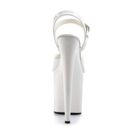 Pleaser Sandalia de Tacón FLAMINGO-809 Blanco EU-37 / US-7
