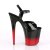 Pleaser Sandalia de Tacón FLAMINGO-809BR-H Negro Charol Rojo Metalizado EU-36 / US-6
