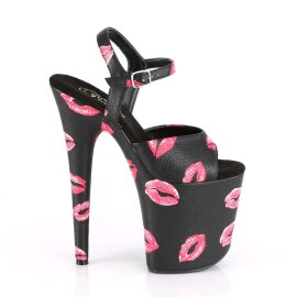 Pleaser Sandalia de Tacón FLAMINGO-809KISSES Negro EU-36 / US-6