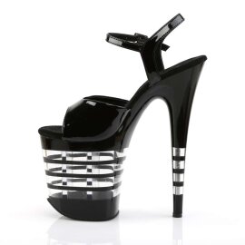 Pleaser Sandalia de Tacón FLAMINGO-809LN Negro Charol EU-38 / US-8
