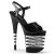 Pleaser Sandalia de Tacón FLAMINGO-809LN Negro Charol EU-38 / US-8