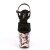 Pleaser Sandalia de Tacón FLAMINGO-809WR Negro Flor EU-35 / US-5