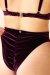 Lunalae Pantalones de Corte alto en ciruela XL