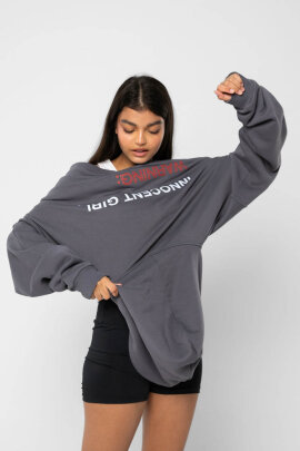REV ACTIV Sudadera Premium Innocent Girl Con Pleasers Gris L