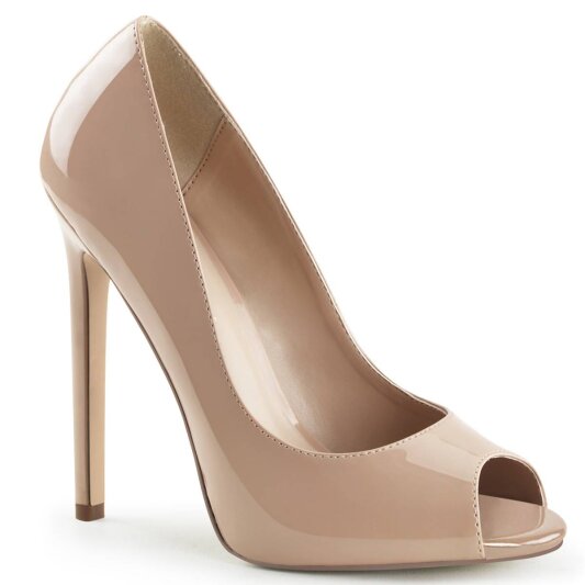 Pleaser SEXY-42 Tacones Charol Beige EU-38 / US-8