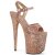 Pleaser Sandalia de Tacón FLAMINGO-810LG Purpurina Oro Rosado Claro EU-35 / US-5
