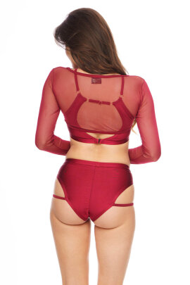 Bandurska Top de malla Rojo XL