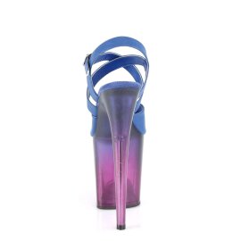 Pleaser Sandalia de Tacón FLAMINGO-822T Azul Lila EU-35 / US-5