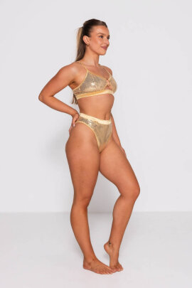 AMBR Designs Top con Cierre  Champagne Luxe  M