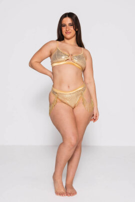 AMBR Designs Top con Cierre  Champagne Luxe  XL