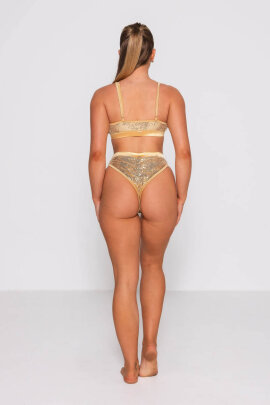 AMBR Designs Super Tiro Alto Pantalones Cortos  Champagne Luxe  XS