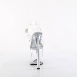 Pleaser NAUGHTY-808 Sandalia de Tacón Plataforma Transparente EU-38 / US-8