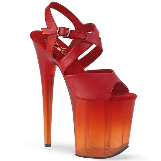 Pleaser Sandalia de Tacón FLAMINGO-822T Rojo EU-35 / US-5