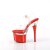 Pleaser ESTEEM-708 Sandalia de Tacón Plataforma Metalizado Rojo EU-35 / US-5
