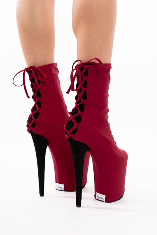FANNA Protector de Tacones Altos Spark Edición Ajustable Rojo Borgoña EU-34 - EU-36