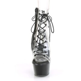 Pleaser Botín ASPIRE-600-30 Negro Transparente...