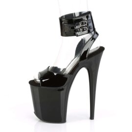 Pleaser Sandalia de Tacón FLAMINGO-891 Negro Charol EU-37 / US-7