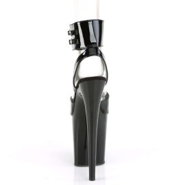 Pleaser Sandalia de Tacón FLAMINGO-891 Negro Charol EU-37 / US-7