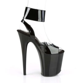 Pleaser Sandalia de Tacón FLAMINGO-891 Negro Charol EU-37 / US-7