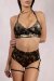 Polerina Top Bikini Negro/Oro Velvet M