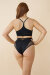 Lunalae Pantalones Cortos High Waist Blake Mesh Negro