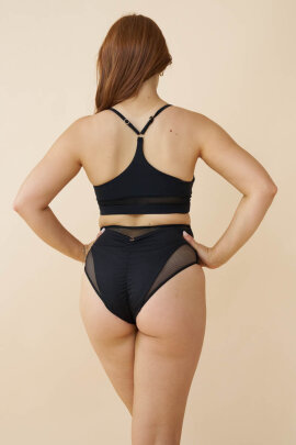 Lunalae Pantalones Cortos High Waist Blake Mesh Negro XL