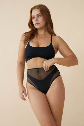 Lunalae Pantalones Cortos High Waist Blake Mesh Negro XL